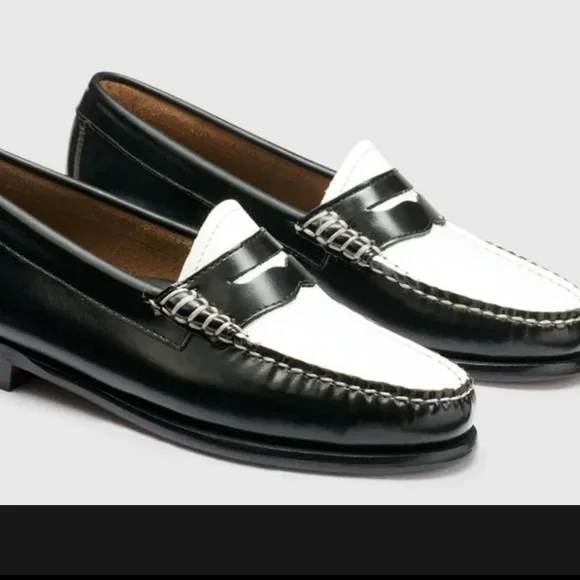 G.H. Bass & Co. Weejuns Women’s Whitney Two-Tone Black and White Loafers NWT 9.5 - Picture 3 of 4